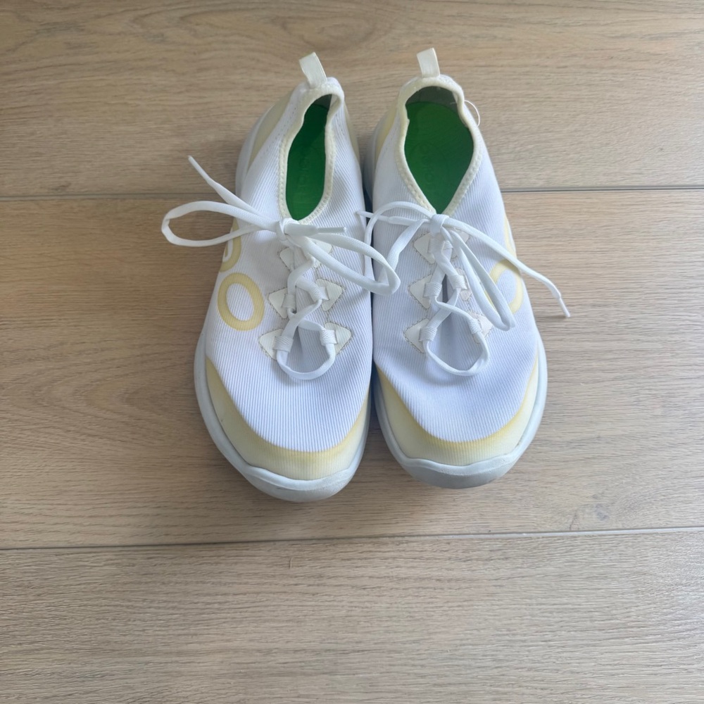 OOFOS White and Yellow Women's Sneakers